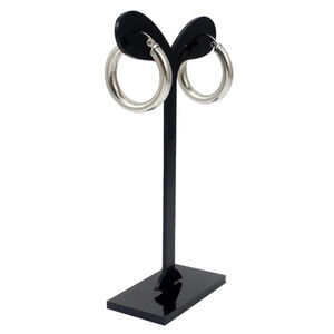 Chunky Tubular Hoop Earrings | White Gold Filled